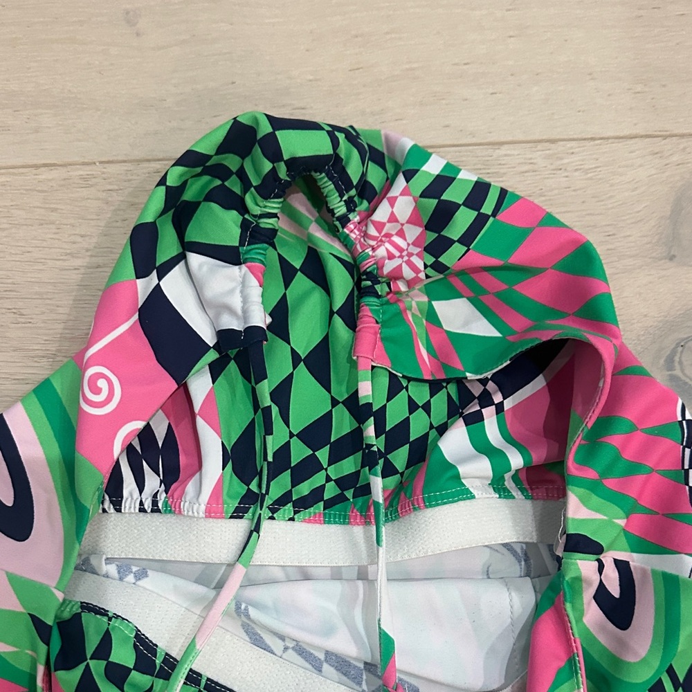 Melly M Pink and Green Halter Top - Picture 4 of 6